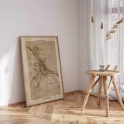 Palermo, Sicily Map - Vintage Beige Detailed Print Italy Travel Gift - thumbnail 2