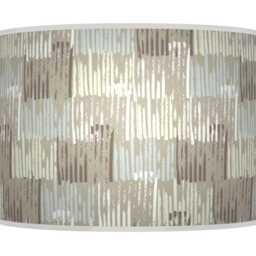 Abstract Lampshade - Beige Blue Drum Pendant Light Handmade Modern Ceiling Shade For Artistic Home Decor - thumbnail 2
