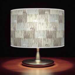 Abstract Lampshade - Beige Blue Drum Pendant Light Handmade Modern Ceiling Shade For Artistic Home Decor