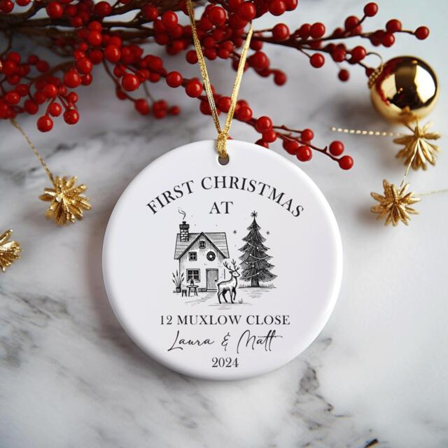 Personalised First Christmas in New Home Ornament 2024 Keepsake - image 1