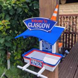 Glasgow Rangers Bird Feeding Station. Seed - Fat Ball Feeder Table For Scottish Birds, Featuring The Legendary Glaswegian Cone - thumbnail 3