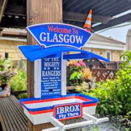 Glasgow Rangers Bird Feeding Station. Seed - Fat Ball Feeder Table For Scottish Birds, Featuring The Legendary Glaswegian Cone - thumbnail 2