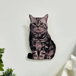 Custom Pet Portrait in Memory Of Cat Memorial Gift, Personalized Wall Clock, Loss Cat, Loss Sympathy Gift, Remembrance Gift