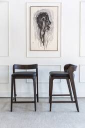 Wooden Stools, Modern Counter Stool With Back