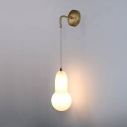 Brass Wall Lighting - Blackened Lamp Vanity Light Fixture, Sconce, Lamp, , Small - thumbnail 2