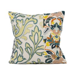 Gp & J Baker - Queens Sampler Amber/Emerald Palace Inspired Embroidered Cushion Cover Handmade Throw Pillow Designer Home D??cor - thumbnail 2