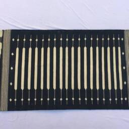 2X6 Ft Cotton Black & White Hand Woven Rug - 60 X 180 cm - thumbnail 2