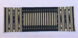 2X6 Ft Cotton Black & White Hand Woven Rug - 60 X 180 cm