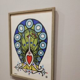 Peacock Art Print Framed Wall Decor - 12.4x8.8 - thumbnail 2