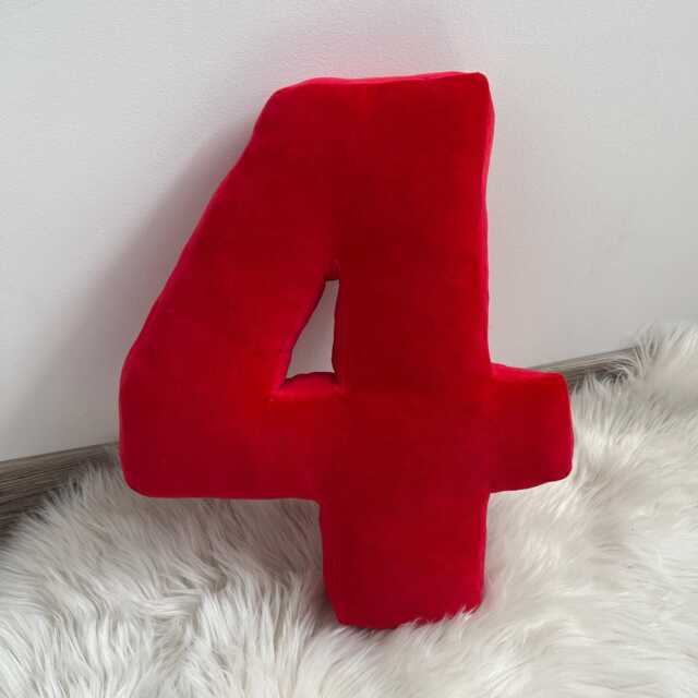 Colorful Velour Number Pillow Custom Kid Room Decor - image 1