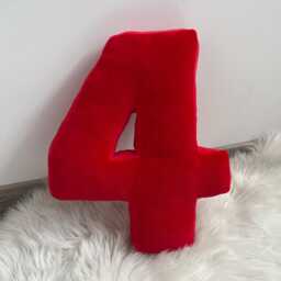 Colorful Velour Number Pillow Custom Kid Room Decor - thumbnail 1