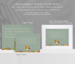 Robin Gardener's Quote Print - God's Garden Botanical Art Gift - thumbnail 1