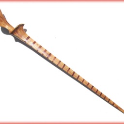 Pitcher Plant Tonks's Wand, Cherry Wood Fully Hand-Carve, No Resin - thumbnail 2