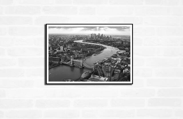 London Premium Travel Prints View Of - Tower Wall Hangings Home Decor Art Black & White A4 A3 A2 Festival Merch - image 1