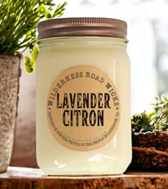 Lavender Citron Soy Jar Candle - 12 Oz. Cotton Wick Hand Poured Small Batch