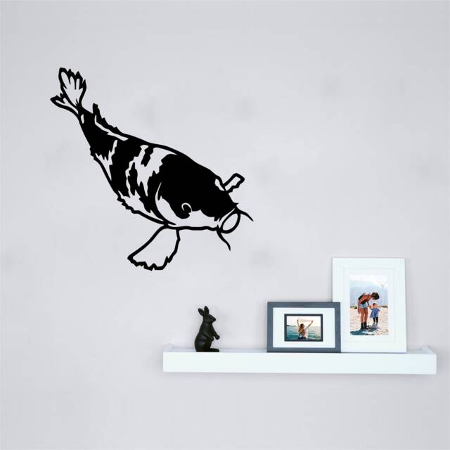 Koi Fish Vinyl Wall Art, Decal, Sticker, Transfer, Mural, Removable, Decor, Rent Friendly, Interior, Exterior, - 0527 - image 1