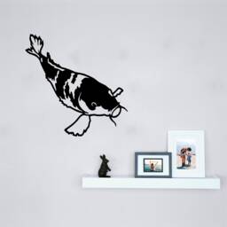Koi Fish Vinyl Wall Art, Decal, Sticker, Transfer, Mural, Removable, Decor, Rent Friendly, Interior, Exterior, - 0527 - thumbnail 1