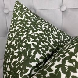 Decorative Pillow, Cushion Cover, Pillow Made in UK - Designer John Lewis & Partners Green Leaf Trail 100% Cotton - thumbnail 4