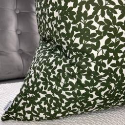 Decorative Pillow, Cushion Cover, Pillow Made in UK - Designer John Lewis & Partners Green Leaf Trail 100% Cotton - thumbnail 3