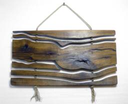 Handmade Walnut Wood Wall Hanging Minimalist Art Banner