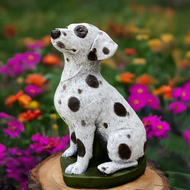 Funny Dalmatian Statue Concrete Dog Figurine Cement Puppy Sculpture Stone Figure Outdoor Garden Decor Dog Lover Gift Yard Art Ornament - image 1