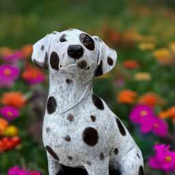 Funny Dalmatian Statue Concrete Dog Figurine Cement Puppy Sculpture Stone Figure Outdoor Garden Decor Dog Lover Gift Yard Art Ornament - thumbnail 4