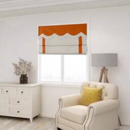 85 Colors Custom Roman Shades With Valance, Shade With Chain System, Window Blind, Window Treatment, Cotton Blend Roman Blind Border Trim - thumbnail 2