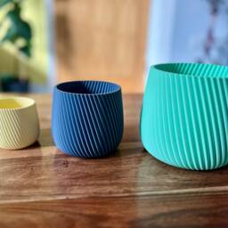 Sleek Modern Flower Pot - Available in Multiple Colours & Sizes - Indoor Planter - thumbnail 2