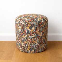 Handmade Pouffe in Linwood Omega Chesil Beach Dressing Table Stool, Livingroom Footstool