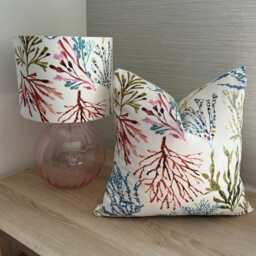 Handmade Cushion Cover in Prestigious Textiles Coral Tropical, Seaweed, Nautical, Seagrass Theme, Various Sizes Available - thumbnail 3