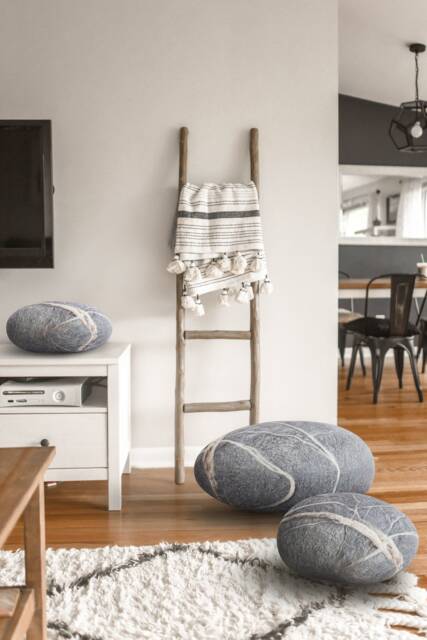 The Soft Rock Stone Pillow. Chirali. Home Decoration, Pebble, Living, Throw Pillows, Kamushi, Footrest Foostool, Soft Stone, Pouf Stone - image 1