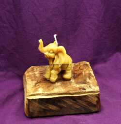 Elephant Candle Made From Natural Beeswax - thumbnail 1