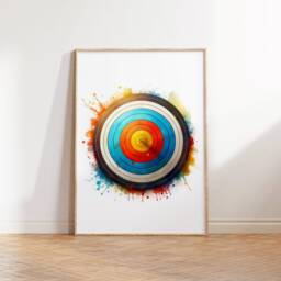 Archery Girl Wall Art Set - Of 3 Prints - Watercolour Painting Posters For Kids Archer Poster Gift Ideas Decor - thumbnail 3