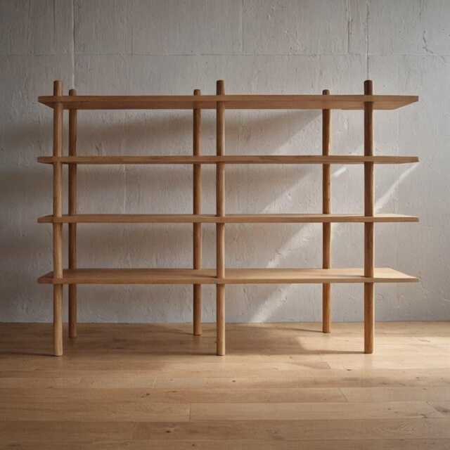 Solid Wood Shelf Made Of Oak Or Walnut - Handcrafted, Minimalist, Modern Bookshelf, Room Divider in A Plug-In System - image 1