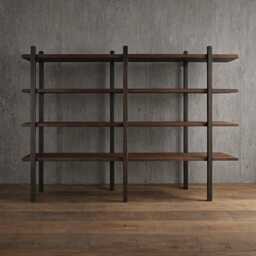 Solid Wood Shelf Made Of Oak Or Walnut - Handcrafted, Minimalist, Modern Bookshelf, Room Divider in A Plug-In System - thumbnail 3