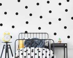 Black Polka Dot Wall Stickers Peel & Stick Decals For Nursery - thumbnail 1