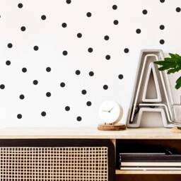 Black Polka Dot Wall Stickers Peel & Stick Decals For Nursery - thumbnail 3
