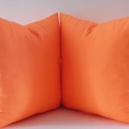 Set Of 2 Neon Orange Pillow Covers 18'' Cotton Blend Throw Pillows - thumbnail 2