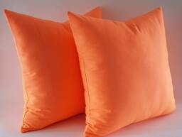 Set Of 2 Neon Orange Pillow Covers 18'' Cotton Blend Throw Pillows - thumbnail 1