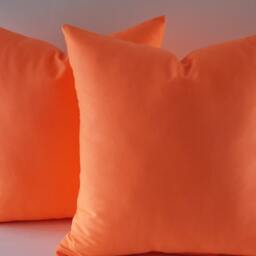 Set Of 2 Neon Orange Pillow Covers 18'' Cotton Blend Throw Pillows - thumbnail 3