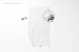 Beach Towel Mockup Set Square & Rectangular Template - Psd