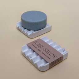 White Square Soap Dish - Minimalist Holder For One Bathroom Accessory Zero-Waste Gift Idea Rot-Proof