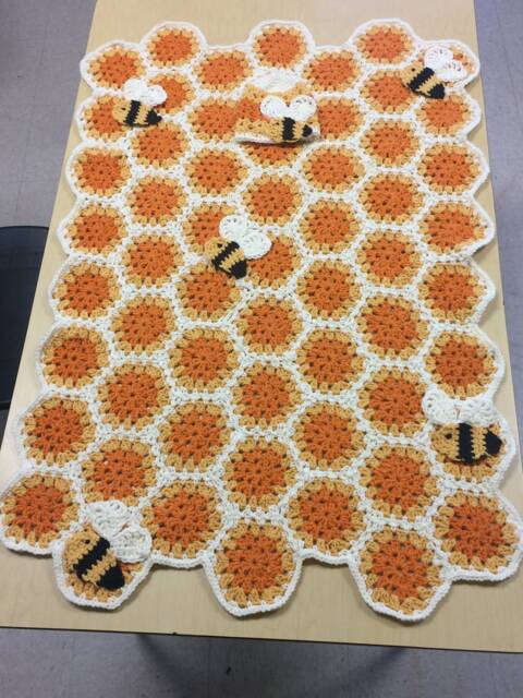 Busy Bee Baby Blanket & Hat - image 1