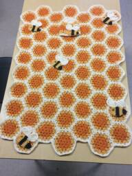 Busy Bee Baby Blanket & Hat
