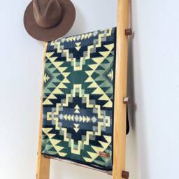 Handwoven Xxl Boho Bedspread I Cuddly Blanket From Ecuador Cotopaxi Gray/Green - thumbnail 3