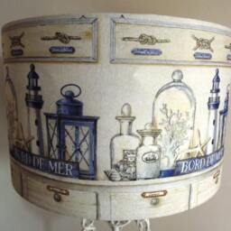 Seaside Lampshade Shabby Chic French Country Decoupage - thumbnail 2
