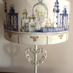 Seaside Lampshade Shabby Chic French Country Decoupage - thumbnail 4