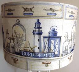 Seaside Lampshade Shabby Chic French Country Decoupage - thumbnail 1