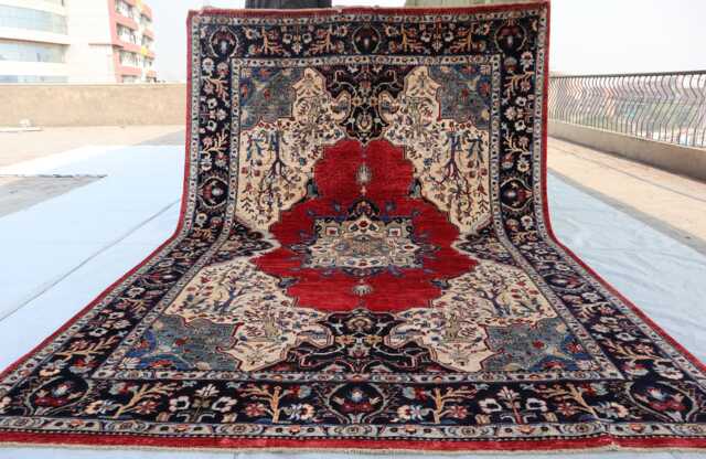 6'7x9'3 Afghan Luxury Farmhouse Medallion Tekke Area Rug, Large Handmade Wool Brand New Kazak Design Rug Bedroom Office D??cor - image 1