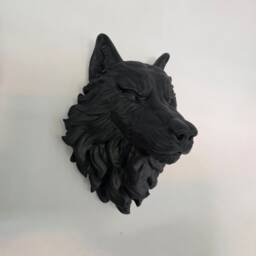 Wolf Wall Mount - Animal Art Home Decor 3D Printed - thumbnail 3